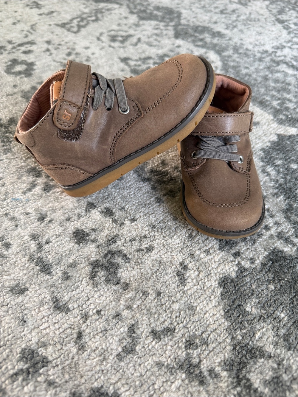 NEW Stride Rite SRT Quinn Boys Tan/Brown Toddler Leather Boots 6W